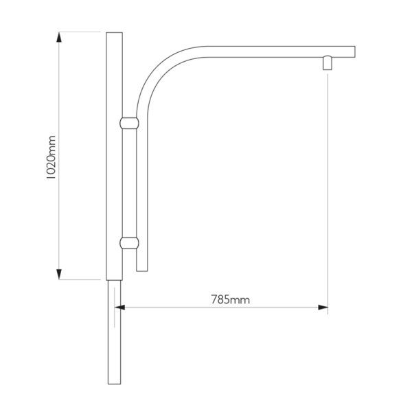 Crosse contemporaine pavillon - Fonte d'aluminium - 785 mm - Peinture polyester RAL_1