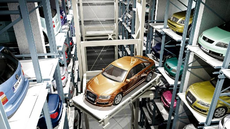 Stationnement sur 2 à 8 niveaux avec transstockeur et rotation optionnelle - Multiparker 710_1