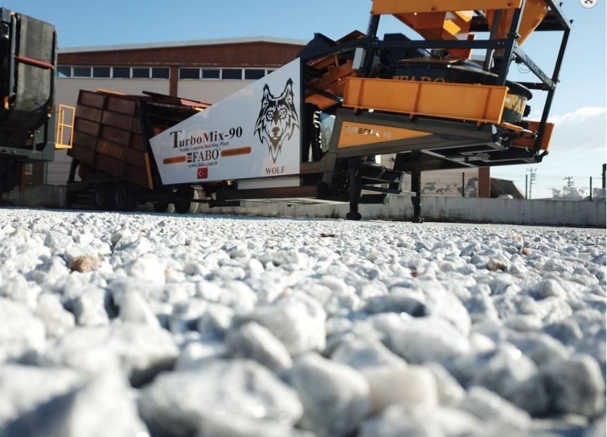 Turbomix-90 centrale à béton mobile Fabo - 90 m3/h - mélangeur de pan 2 m3 - bunker agrégé 4x12.5 m3_1