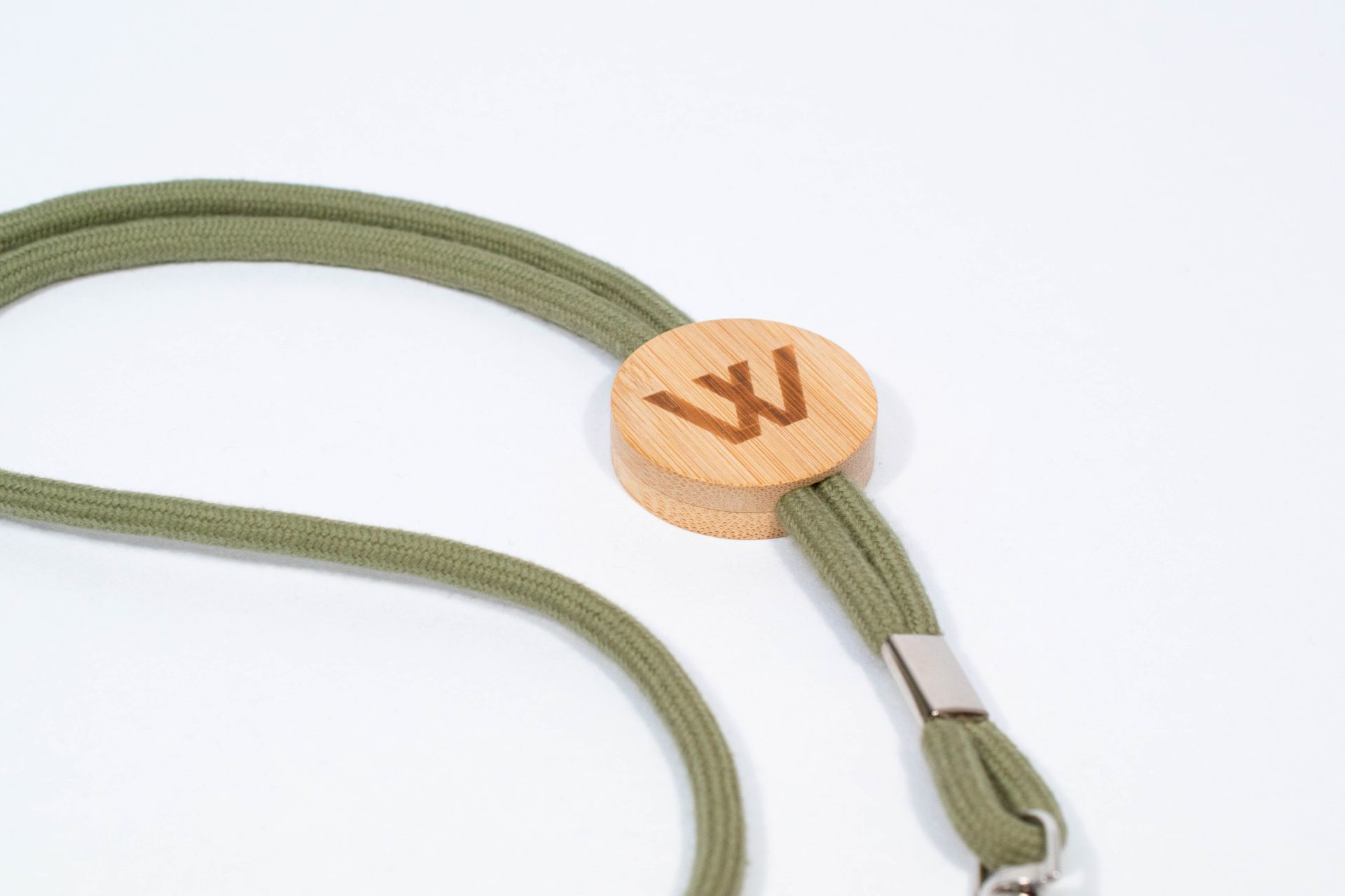 Cordon BIO rond en amidon de blé ou bambou - macaron bambou gravé - rupture anti-étouffement et crochet métal_1