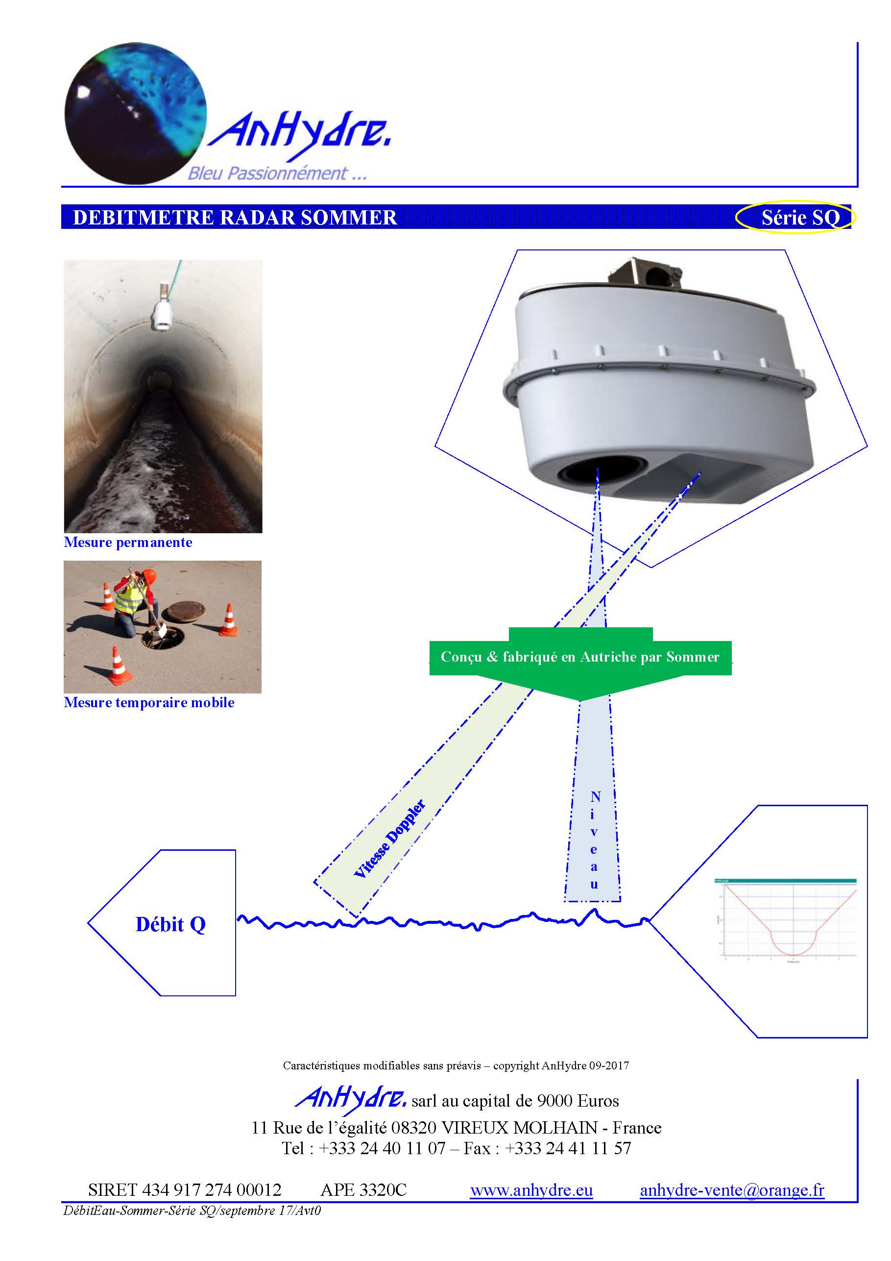 Débitmètre radar hauteur - vitesse sommer sq_1