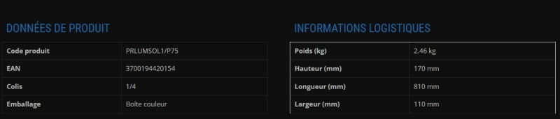 Elina - borne solaire avec détecteur de mouvement - Ribimex France - 80 cm - 3 modes d'intensité_1