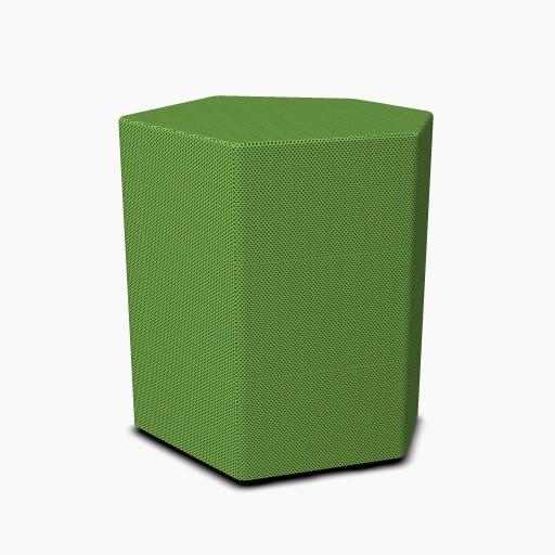 Poufs d'accueil finition tissu - MDD - Vert Medley, Haut_1
