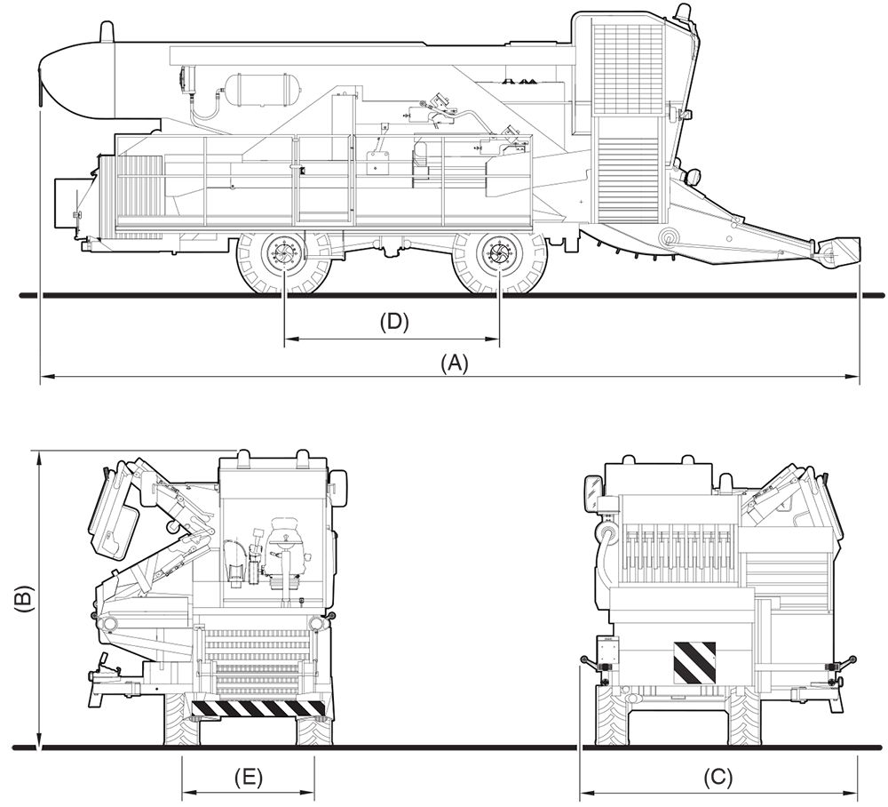 Récolteuse de tomates th 500 - mts - capacité de récolte 50 à 60 t/h - puissance 192 kw_1