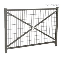 Barrière urbaine de ville - ORLEANS - 1470 mm de longueur, 1206 mm de hauteur hors tout - Poteaux en tubes acier_1