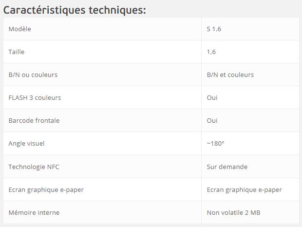 S 1.6 - étiquette électronique - nicolis project - taille : 1,6 - epd s_1