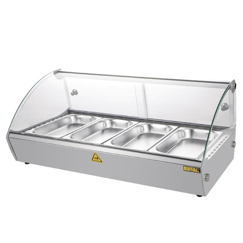 Vitrine chaude à poser - 4 bacs GN 1/3 - 80 cm | Buffalo - CW147_1
