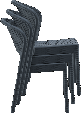 Lot de 10 chaises - Monobloc empilable en polypropylène - Daytona_1