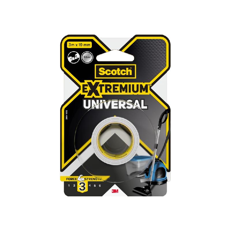 Adhésif de réparation SCOTCH Universal Extremium - Gris - Déchirable à la main - 3 m x 19 mm - Usage multi-usage et général_1