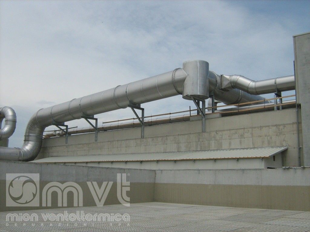 Biofiltre fixe en béton - Mion Ventoltermica Depurazioni - Parois de confinement et plancher en dalles béton_1