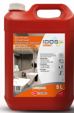 Idos acidobact ng nettoyant detartrant desinfectant parfume ph: 2.25 (aciba00060) bidon de 5l_1
