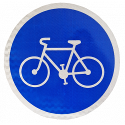 Panneau B22a - Zone cycliste obligatoire - WP Signalisation - Résine thermoplastique recyclable_1