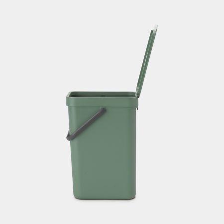 Poubelle composteur avec support mural - Volume S de 12 litres - Brabantia Sort & Go - Fir Green_1