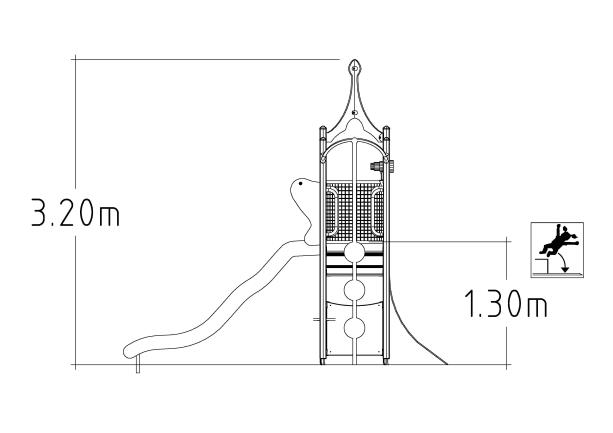 Structure multi-jeux Unimini Hubba - 3 à 5 ans - 8046684 - Hags - Poteaux bois et panneaux HPL_1