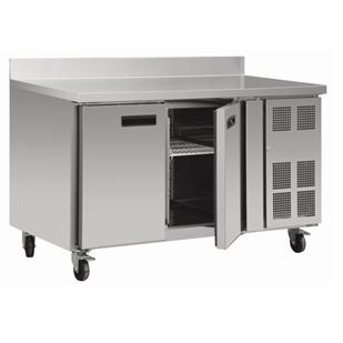 Table réfrigérée professionnelle 282L - acier inoxydable avec dosseret 100mm - Réf. DL914_1