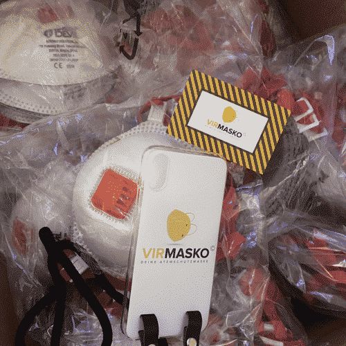 Virmasko - Masque FFP3 - HWO Marketing Ltd. - Filtrant rouge - Lot de 5_1