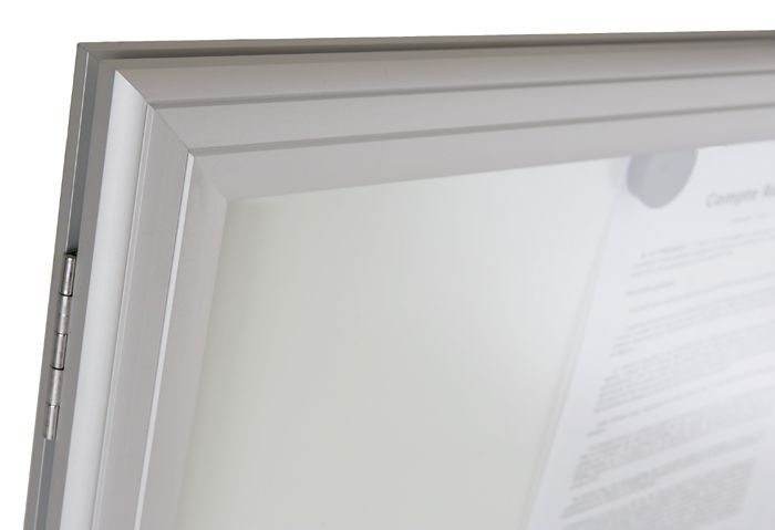 Vitrine extérieure - Ouverture à la Française, Cadre alu anodisé, Vitrage sécurit - Réf : EXTERIEUR_1