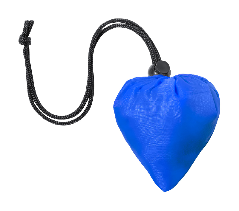 Sac shopping pliable en polyester RPET - labélisé RPET - couleur bleu - 34 g_1
