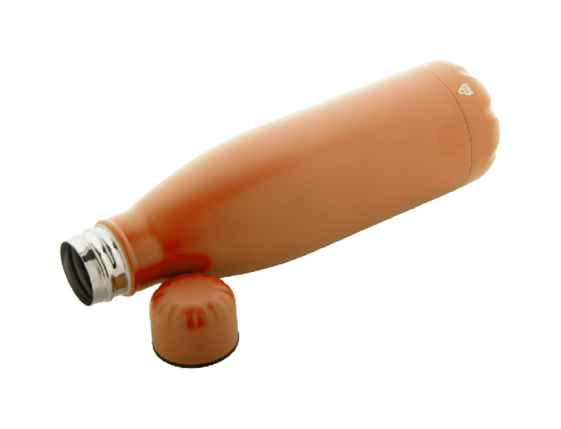Bouteille en acier inoxydable recyclé - 790 ml - couleur orange - poids 172 g_1