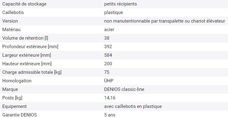250689w - Bac de rétention en acier peint pour bidons - construction soudée, empilable, anti-corrosion_1