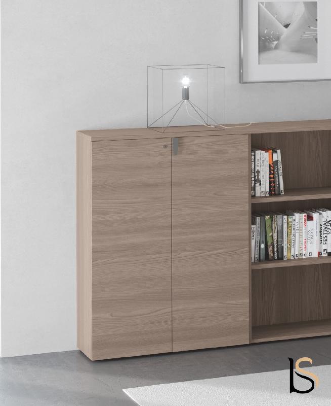 Armoire à portes battantes Larus - Dellarovere. - Chêne foncé_1