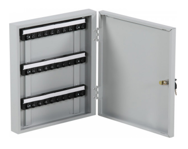 Armoire de rangement à clés - 30, 60, 100 ou 200 clés - Hauteur 400 ou 650mm - Profondeur 70 ou 120mm - Largeur 350mm - Poids 4 à 12kg - Coloris gris - Verrou à cylindre (2 clés)_1