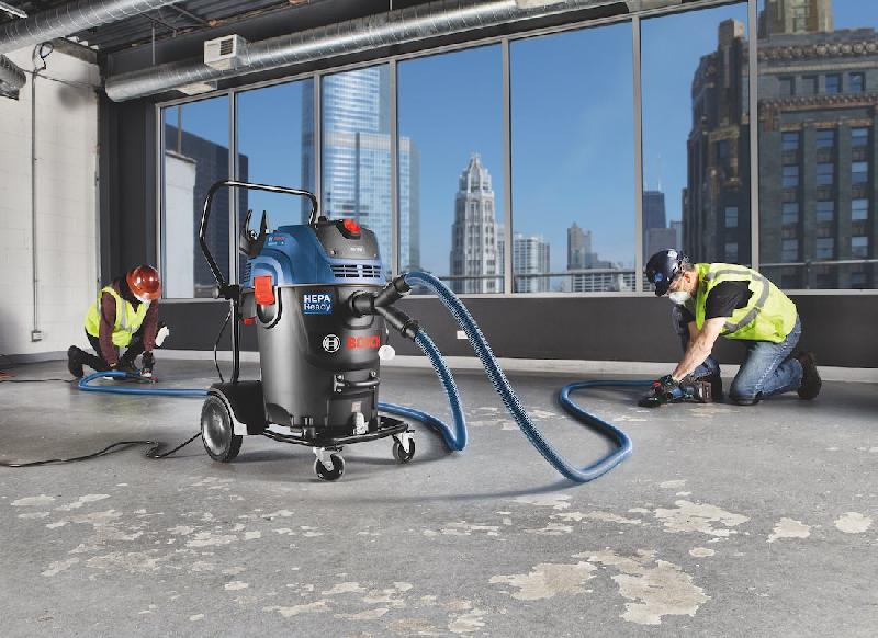 Bosch gas20-17ah dépoussiéreur de 17 gallons et 300 cfm avec nettoyage du filtre automatique et filtre hepa_1