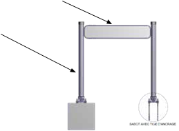 Panneau signalétique en aluminium 40 mm avec angles arrondis - Gamme HÉLIANTHE - mâts aluminium Ø76_1