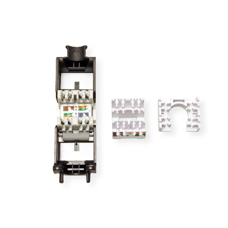 ROLINE Keystone Cat.6A (Classe EA), non blindé, sans outil, blanc_1