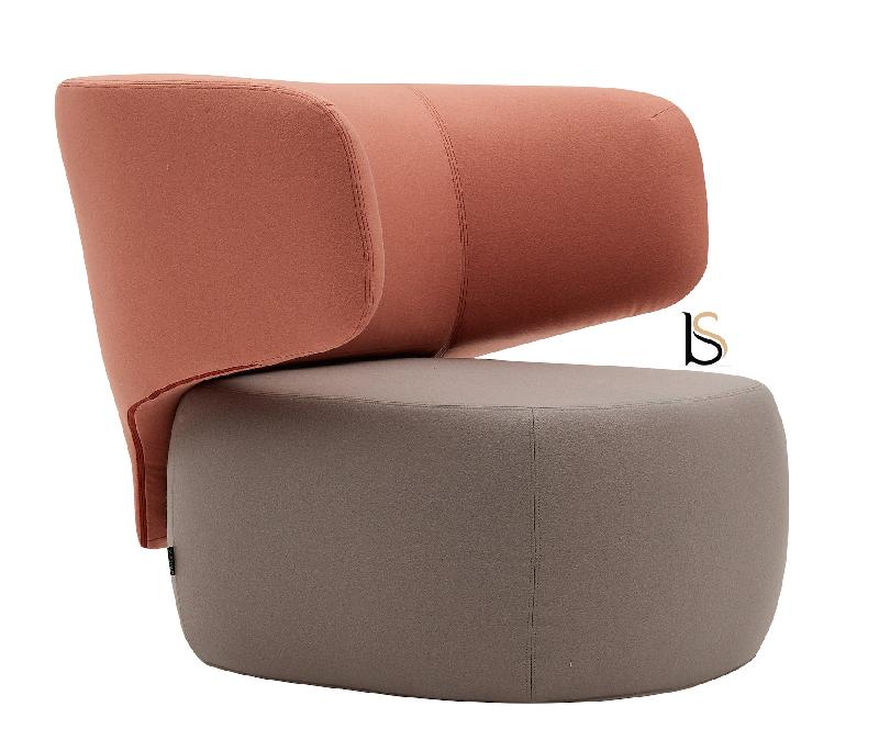 Sofa 1 place Basel - Softline - Felt marron fonce 635_2