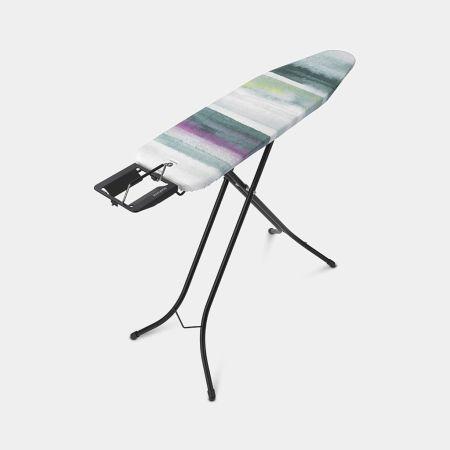 Table à repasser Brabantia A -110 x 30 cm, pour fer vapeur - Morning Breeze, réglable en hauteur avec repose-fer à vapeur pour gauchers et droitiers_1