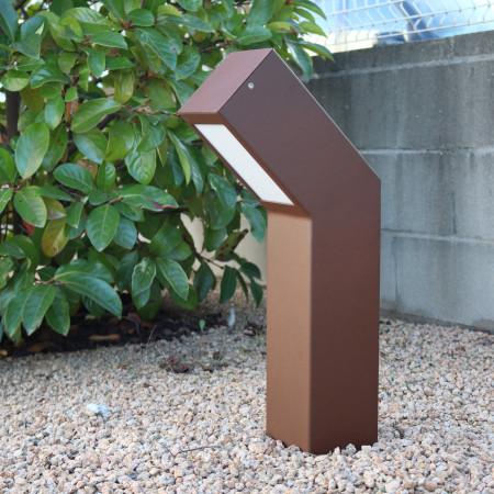 Borne Clina IP55 LED COB 6W - 3000K - Oxyde brun - Aluminium pour éclairage extérieur_1