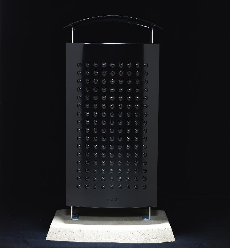 Corbeille publique Sergel réf-8000109 - Hags - 140 L - Noir - Free Standing_1