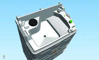 Cuve huile usée avec capot - 2500 litres - 307854_1