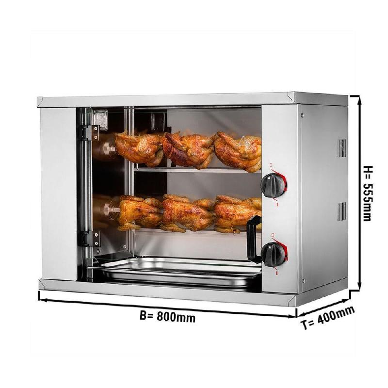 Mini rôtissoire électrique - 2 broches - 6 poulets | GGM_1