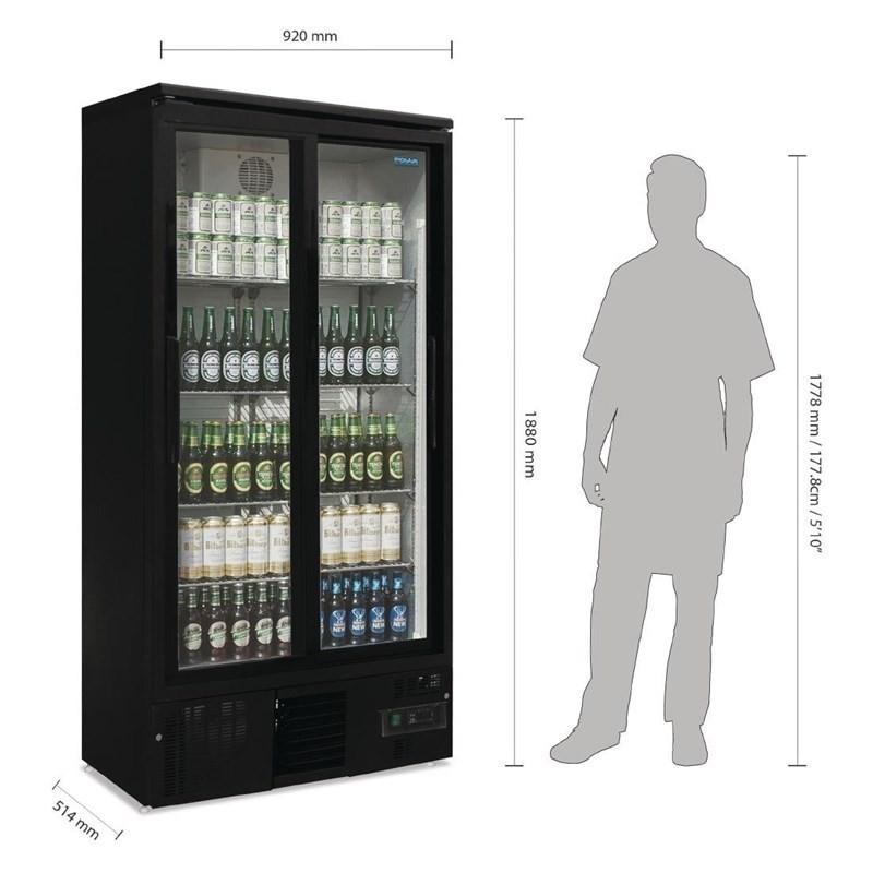 Armoire à boissons vertical double porte coulissante Série G GJ448 Polar_1