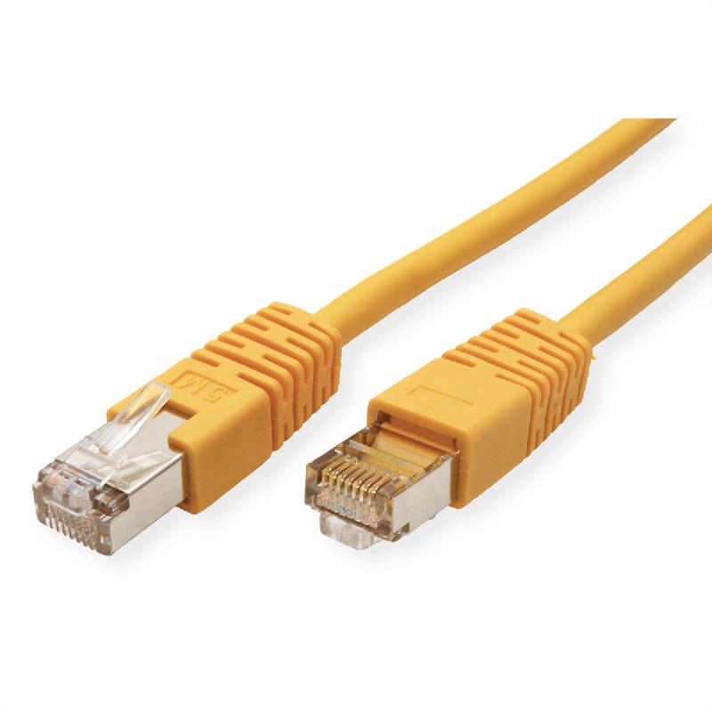 Cordon ROLINE Cat.5e (Classe D) S/FTP AWG26, jaune, 0,5 m_1