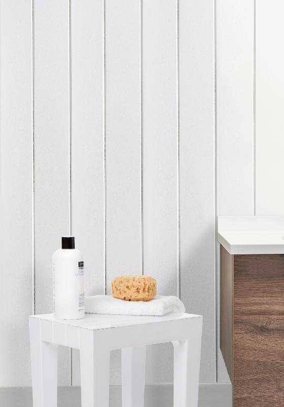 Tabouret à poser - blanc - imitation bois - intérieur/extérieur - protection anti-UV - charge 130 kg_1