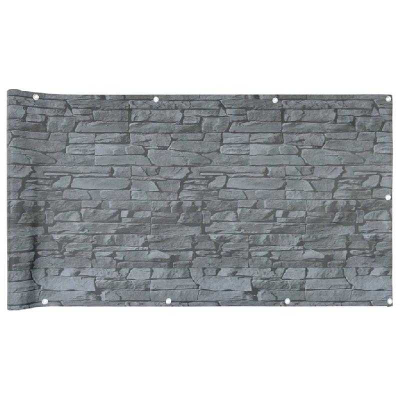 Vidaxl écran d'intimité de jardin aspect pierre de rebord gris pvc 4005470_1