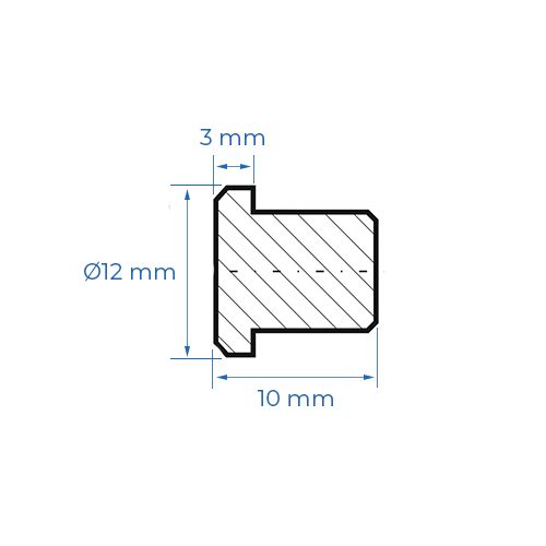 Embout plat inox Ø12mm - Intérieur_1