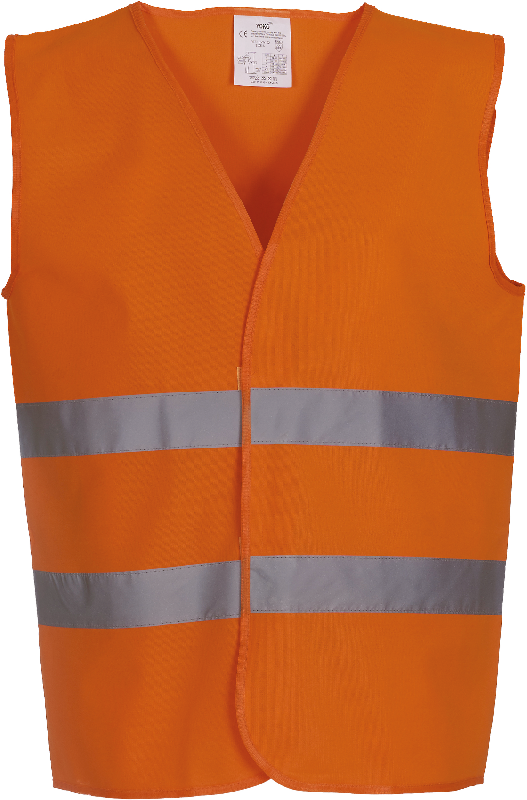 Gilet à 2 bandes haute visibilité - Réf : YHVW102 - Polyester - Norme EN ISO20471:2013 Catégorie 2 - Couleurs Hi Vis Orange et Hi Vis Yellow_1