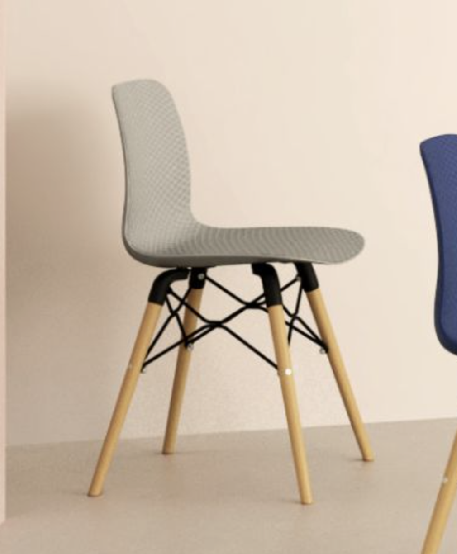 Lot de 4 chaises Design Nut - Mobel Linea. - Gris_1