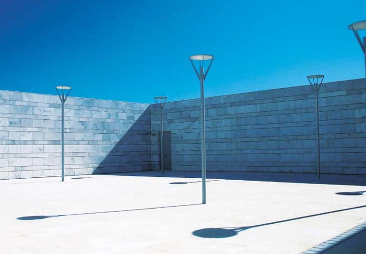 Minislot Disk - luminaire décoratif sur poteau - Systemalux - haute efficacité Osram DEL, IP65, 51W, 2000lm, 3000/4000K_1