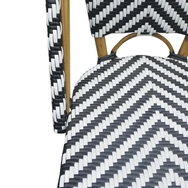 Chaises style parisien en rotin noires - Lot de 2 - CH111 | Bolero_1