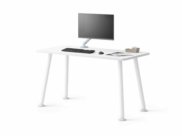 Memo - bureau droit - Herman Miller - 1350x650 mm - mélamine effet grain de bois_0