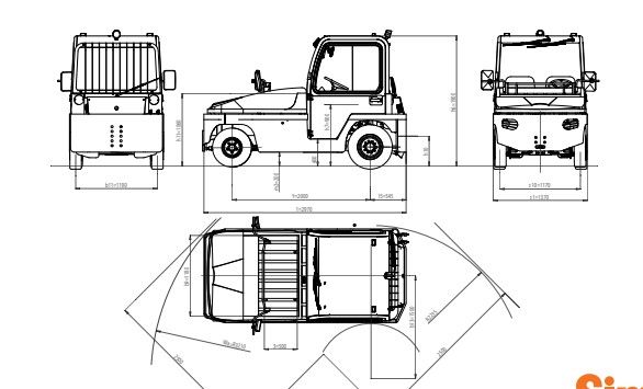 Te250r - tracteur logistique électrique 4 roues - Simai - capacité de traction 25 000 kg - batterie 80 V_1