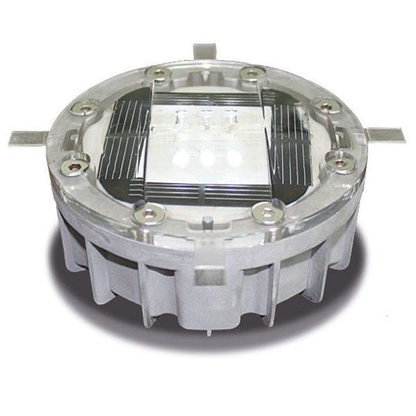 12005 - Plot routier solaire en aluminium - LED clignotantes - Ø120 mm - IP68_1