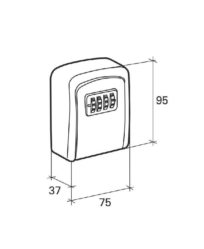 Boîte à clé avec anse à combinaison - alliage moulé - mécanisme à 4 viroles - marque Thirard_1