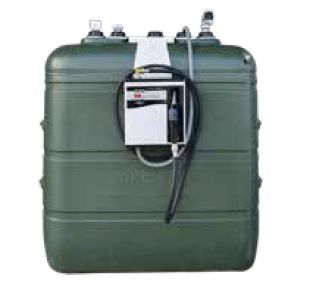 Citerne de stockage gazole 1.500 litres équipée - Réf 685 600.151 - PEHD, station murale 230V, 50 l/min_1