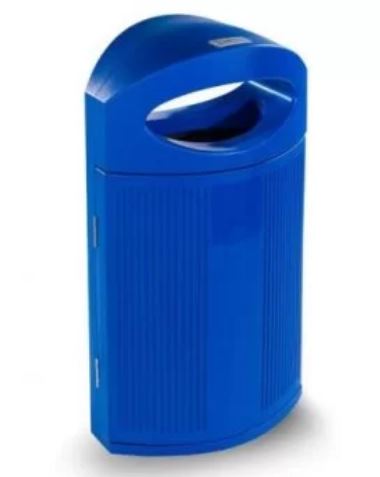 Corbeille publique Ibiza - Polyéthylène HDPE 57,5L - Écologique, Anti-graffiti, Anti-UV, Fixation au sol_1
